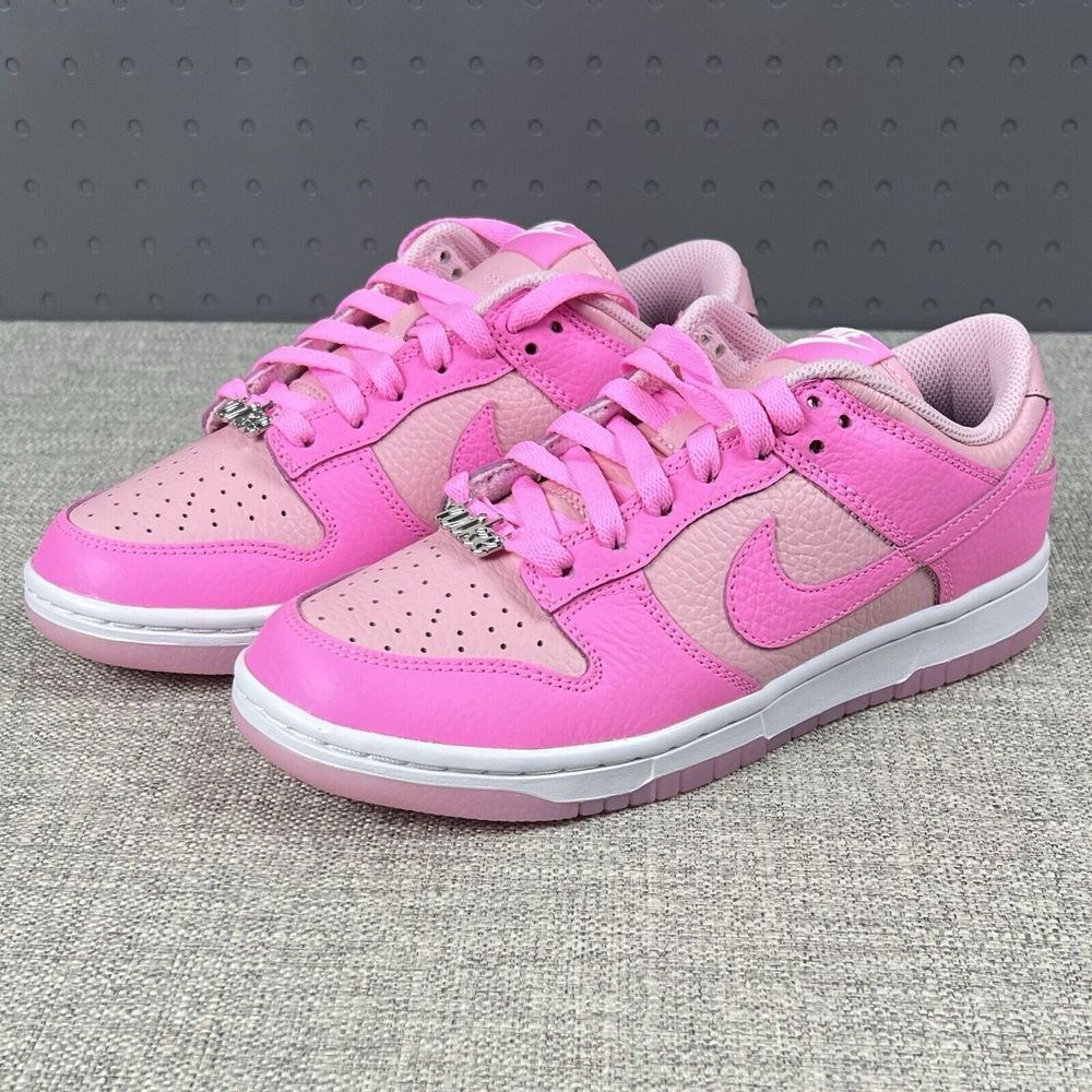 Mens 5.5 / Women 7 - Nike Dunk Low ID Pink White New Sneakers FJ2253-901 - Picture 7 of 10